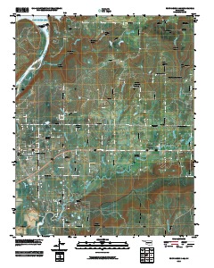 Fort Gibson Dam 2010 topographic map thumbnail