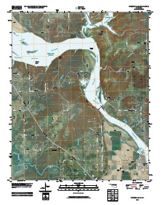 Webbers Falls 2010 topographic map thumbnail