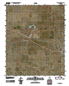 Quanah West 2010 topographic map thumbnail
