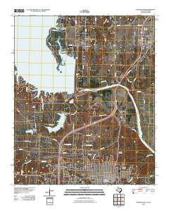 Denison Dam 2010 topographic map thumbnail