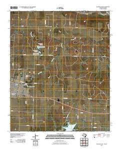 Quanah East 2010 topographic map thumbnail