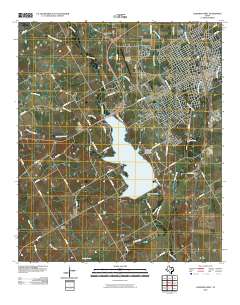 Cleburne West 2010 topographic map thumbnail