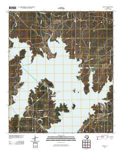 O.H. Ivie Reservoir 2010 topographic map thumbnail