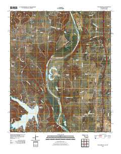 Thackerville 2010 topographic map thumbnail