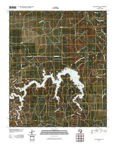 Justiceburg SE 2010 topographic map thumbnail