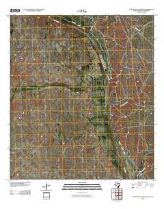 Tequesquite Creek SW 2010 topographic map thumbnail