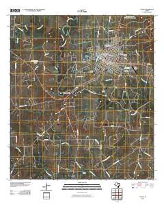 Cuero 2010 topographic map thumbnail