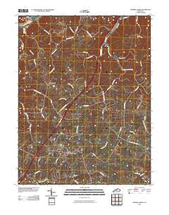 Campbellsburg 2010 topographic map preview