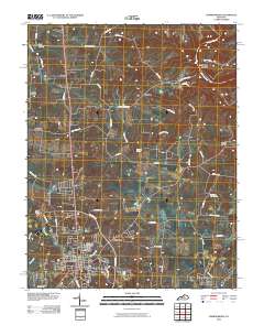 Harrodsburg 2010 topographic map thumbnail