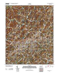 Greeneville 2010 topographic map thumbnail
