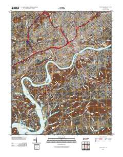 Knoxville 2010 topographic map thumbnail