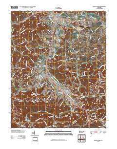 Pigeon Forge 2010 topographic map thumbnail