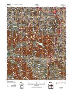 Oak Hill 2010 topographic map thumbnail