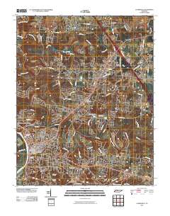 Clarksville 2010 topographic map thumbnail