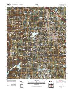 Crossville 2010 topographic map thumbnail