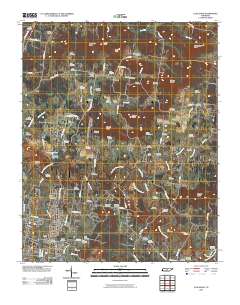 Lascassas 2010 topographic map thumbnail