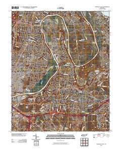Nashville East 2010 topographic map thumbnail