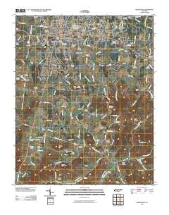 Shelbyville 2010 topographic map thumbnail