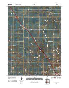 Brookston SW 2010 topographic map thumbnail