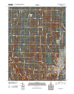 Connersville 2010 topographic map thumbnail
