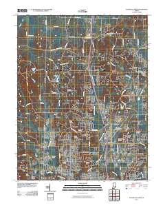 Evansville North 2010 topographic map thumbnail