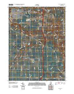 Gas City 2010 topographic map thumbnail