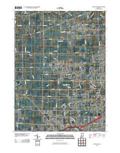 Huntertown 2010 topographic map thumbnail