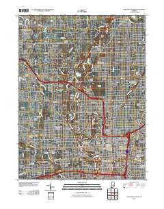 Indianapolis West 2010 topographic map thumbnail