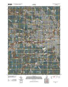 Muncie West 2010 topographic map thumbnail