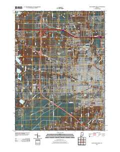 South Bend West 2010 topographic map thumbnail