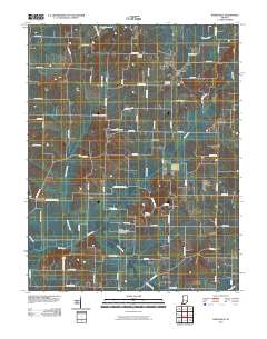 Wadesville 2010 topographic map thumbnail