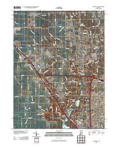 Zionsville 2010 topographic map thumbnail