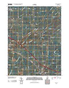Lizton 2010 topographic map thumbnail