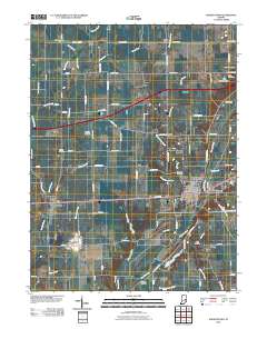 Knightstown 2010 topographic map thumbnail