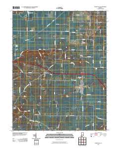 Poseyville 2010 topographic map thumbnail