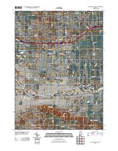 South Bend East 2010 topographic map thumbnail