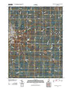 Hartford City East 2010 topographic map thumbnail