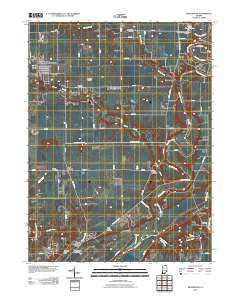 Brookston 2010 topographic map thumbnail