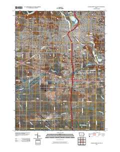 Cedar Rapids South 2010 topographic map thumbnail