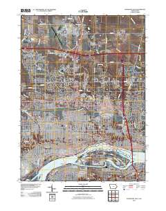 Davenport East 2010 topographic map thumbnail
