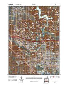 Iowa City West 2010 topographic map thumbnail