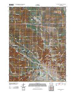 Ottumwa North 2010 topographic map thumbnail