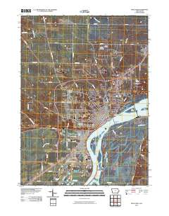 Muscatine 2010 topographic map thumbnail