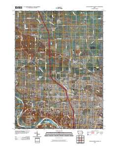 Cedar Rapids North 2010 topographic map thumbnail