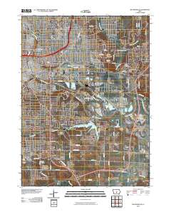 Des Moines SE 2010 topographic map thumbnail