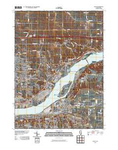 Silvis 2010 topographic map thumbnail