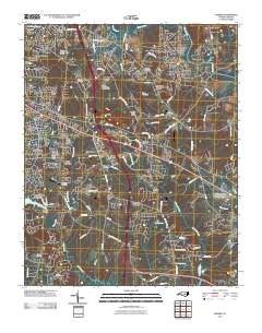 Garner 2010 topographic map thumbnail