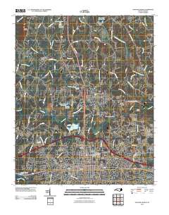 Gastonia North 2010 topographic map thumbnail