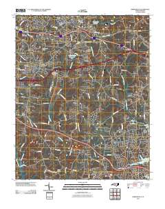 Kernersville 2010 topographic map thumbnail