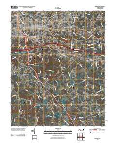 Hickory 2010 topographic map thumbnail